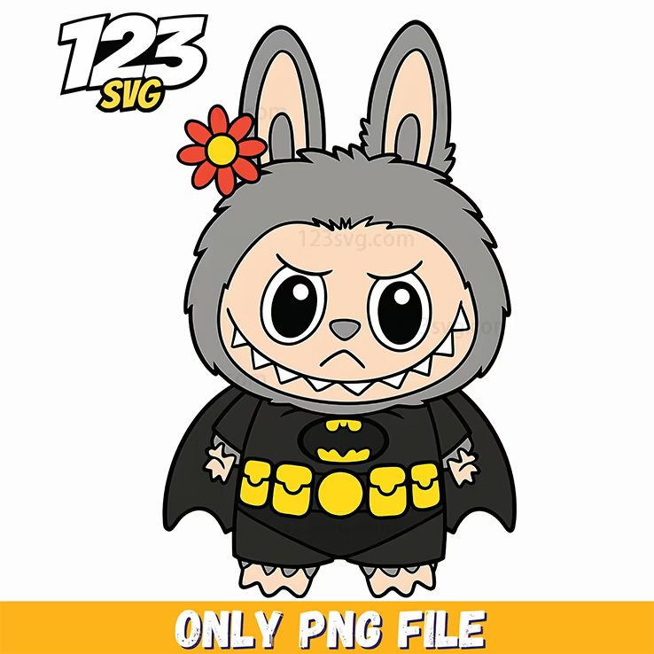batman inspired labubu png, labubu batman png, labubu batman comics - 123SVG Store