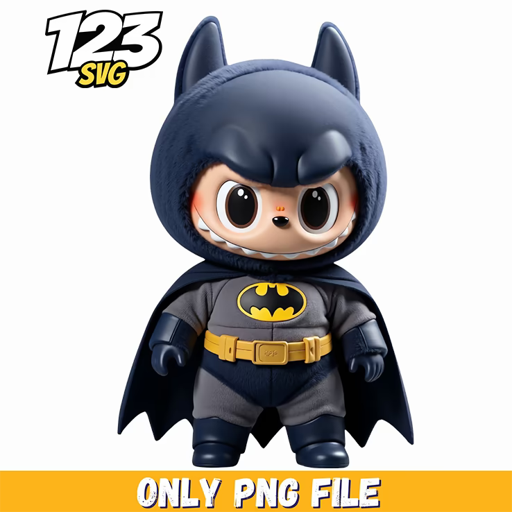 batman superhero labubu png, dc superhero labubu png, labubu superhero png - 123SVG Store