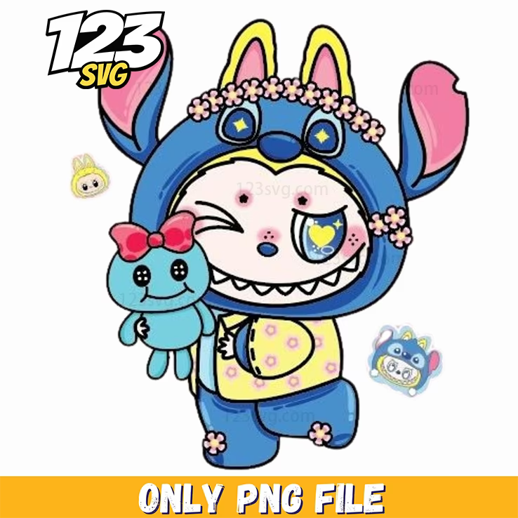 blue alien labubu png, alien labubu png, labubu alien png - 123SVG Store