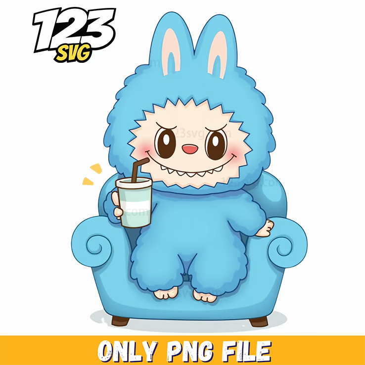 blue couch labubu png, labubu characters png, labubu png - 123SVG Store