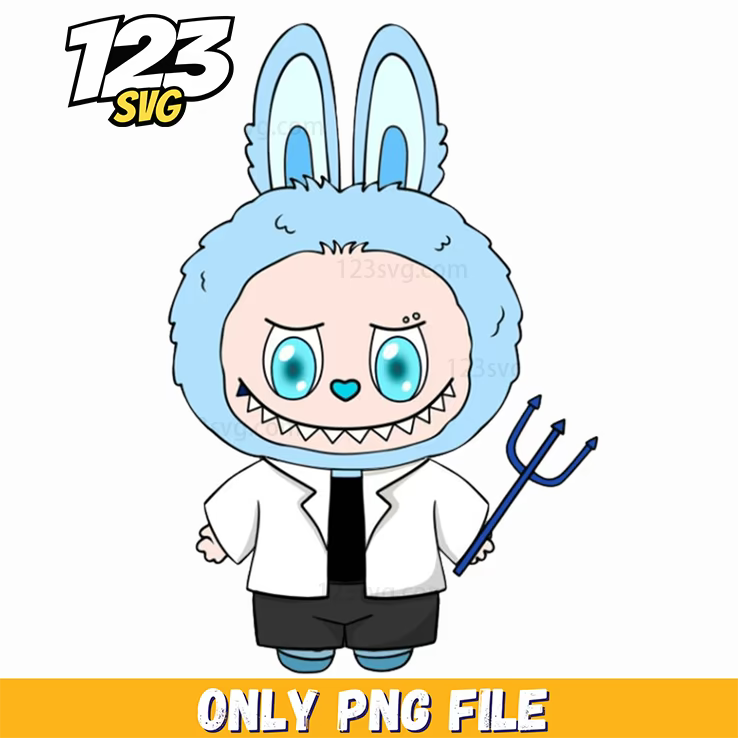 blue devil labubu png, free labubu png, labubu png transparent - 123SVG Store