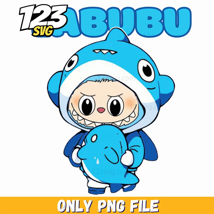 blue shark labubu funny png, funny shark png, shark labubu funny - 123SVG Store