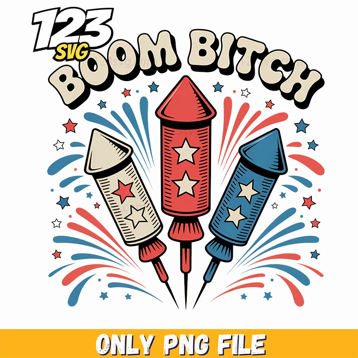 boom fireworks patriotic party graphic png, patriotic party graphic png, fireworks patriotic party graphic - 123SVG Store