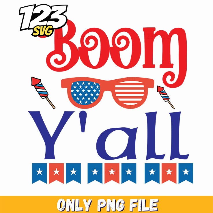 boom yall sunglasses rockets bunting png, sunglasses rockets bunting, rockets bunting png - 123SVG Store
