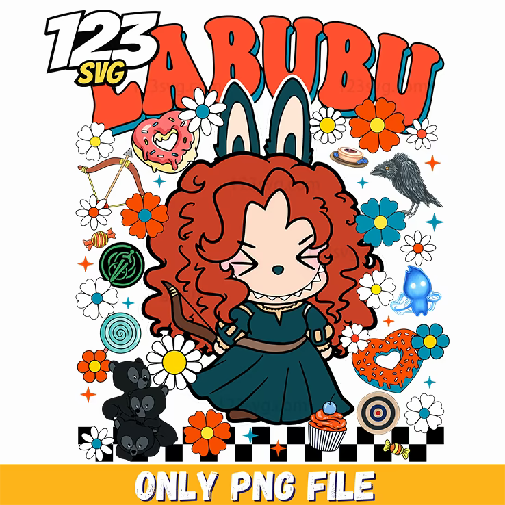 brave princess labubu png, princess labubu, labubu princess png - 123SVG Store