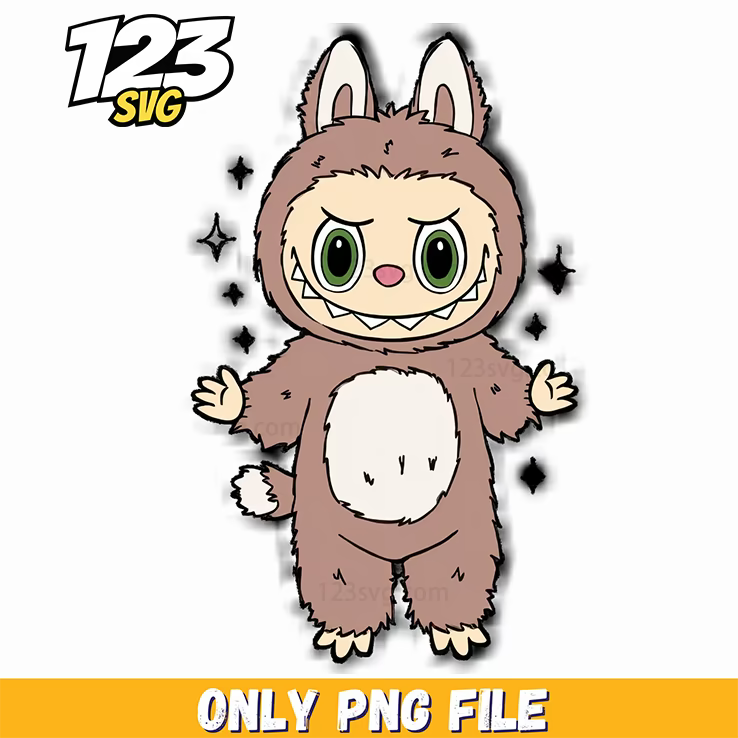 brown kawaii labubu png, labubu kawaii cute, kawaii labubu characters - 123SVG Store