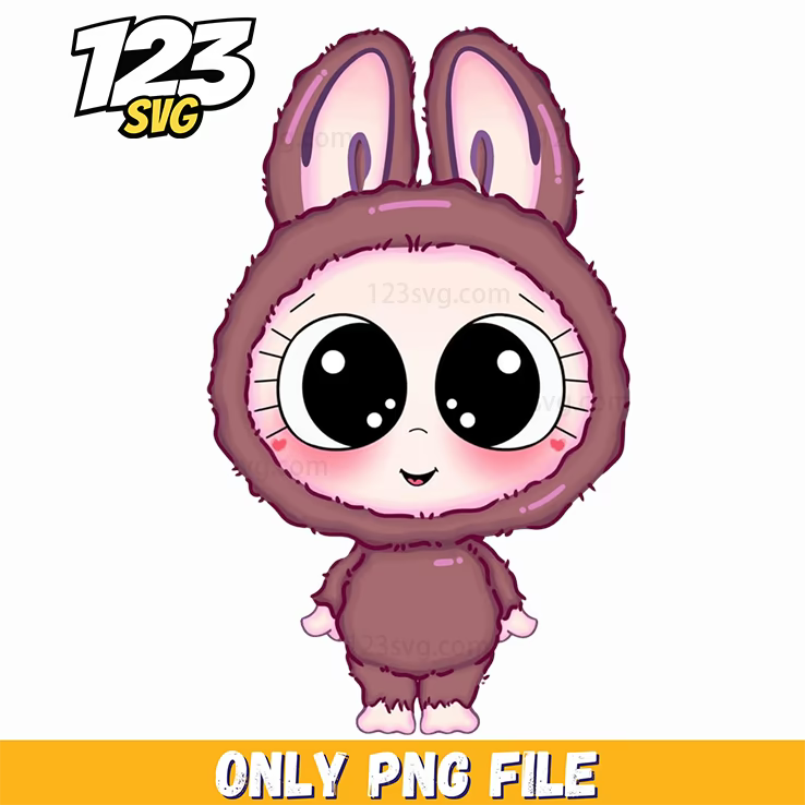 brown labubu png, labubu png, labubu dog png - 123SVG Store
