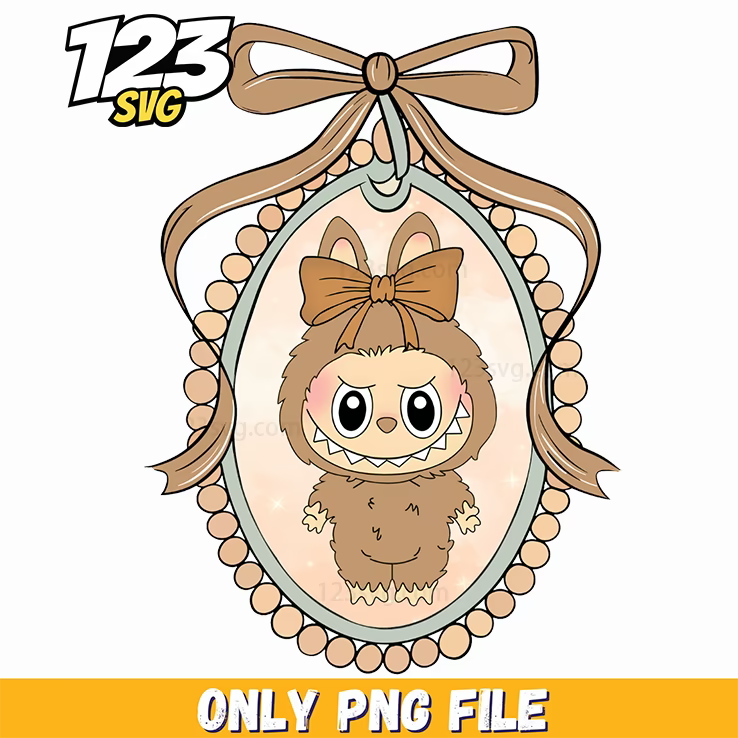 brown ornament labubu png, labubu ornament png, labubu ornament decoration - 123SVG Store