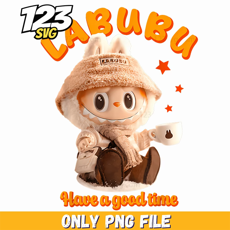brown plush labubu png, labubu plush toys, plush labubu figurines - 123SVG Store