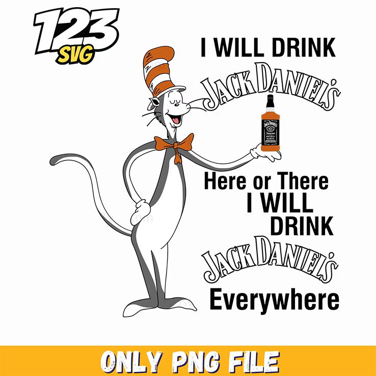 cat in the hat drinking whiskey funny dr seuss png, funny kpop band png, funny zoey christmas png - 123SVG Store