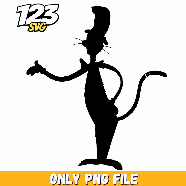 cat in the hat silhouette dr seuss png, wicked quotes png, witch hat and crown wicked png - 123SVG Store
