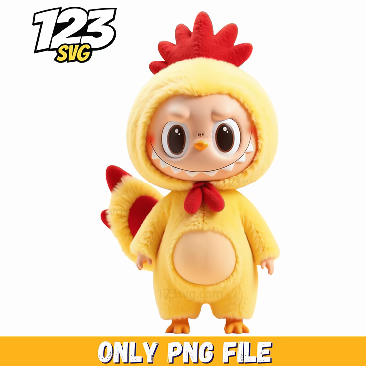 chicken costume labubu png, labubu chicken costume, chicken labubu png costume - 123SVG Store
