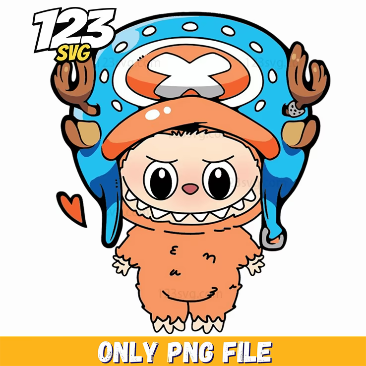 chopper inspired labubu png, labubu png, labubu chopper png - 123SVG Store