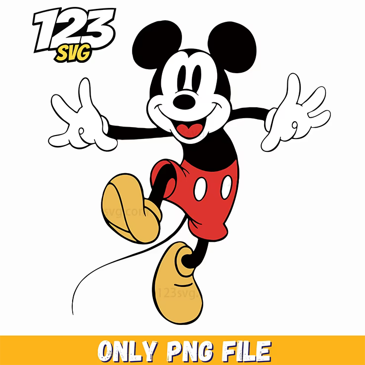 classic mickey mouse cartoon png, classic mickey png, mickey mouse friends png - 123SVG Store