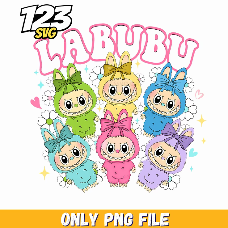 colorful labubu characters png, labubu characters png, labubu characters free png - 123SVG Store