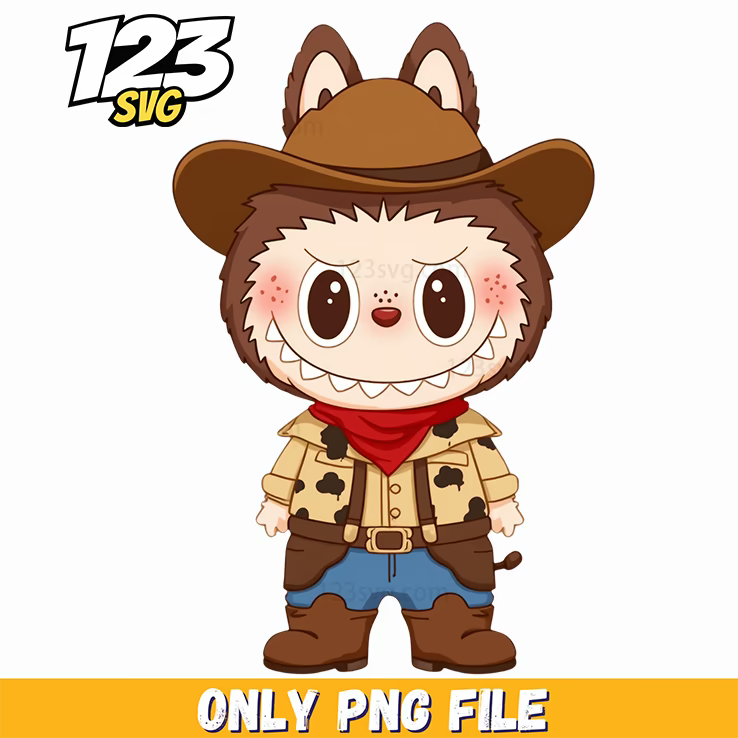 cowboy labubu png labubu, labubu cowboy png, labubu cowboy cartoon png - 123SVG Store
