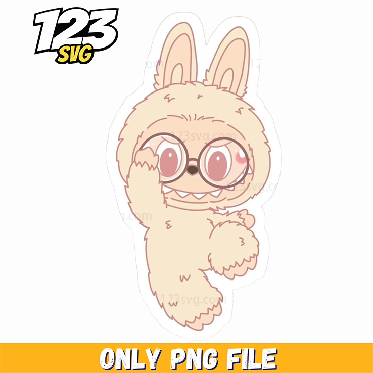 cream bunny glasses png, cute bunny glasses png, bunny glasses transparent png - 123SVG Store