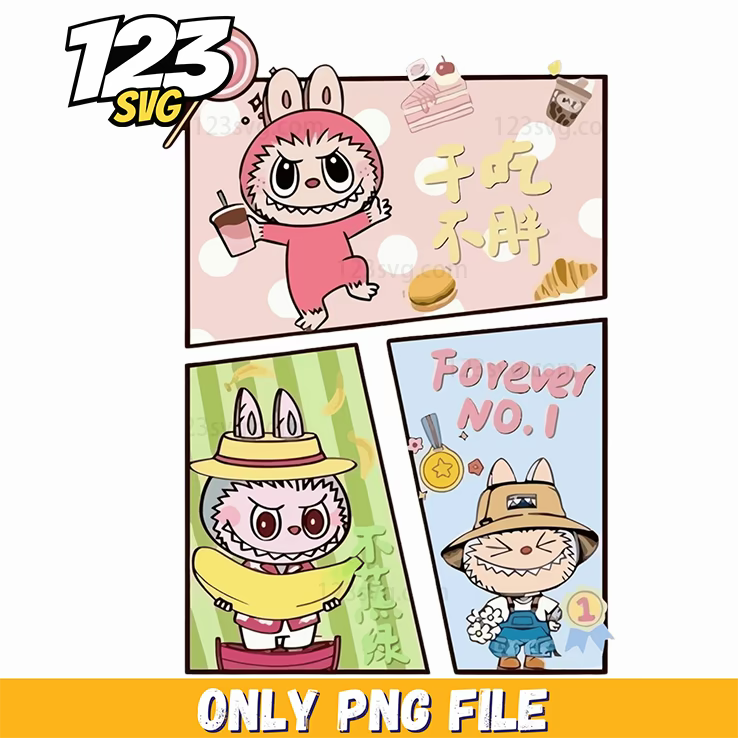 cute comic labubu collage png, labubu cute comic, labubu cute comic images - 123SVG Store