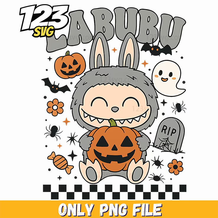 cute pumpkin halloween labubu png, labubu halloween png, labubu halloween cute png - 123SVG Store