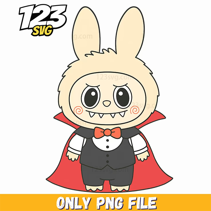 cute vampire bunny png, cute bunny character designs, cute bunny batman png - 123SVG Store