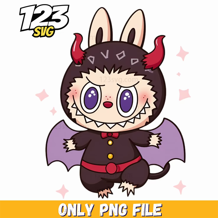 devil bat labubu png, labubu png bat, bat labubu emoji - 123SVG Store