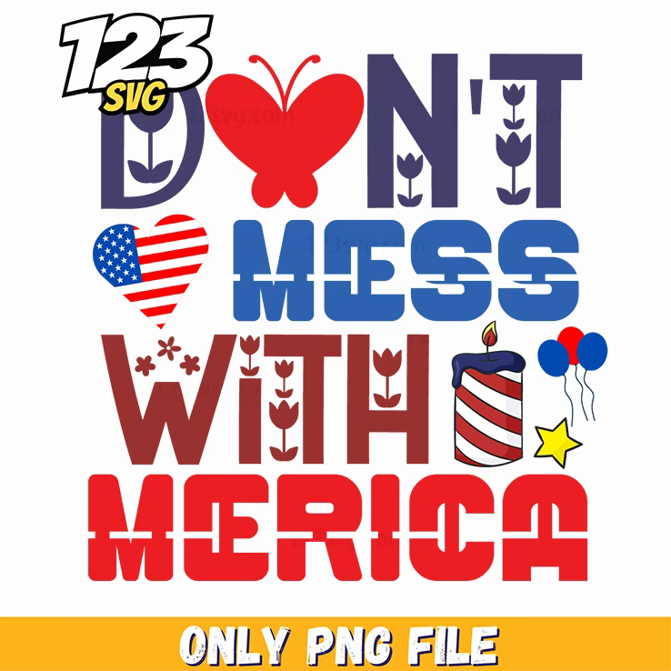 dont mess with merica butterfly flag heart drink png, patriotic butterfly heart drink, heart drink butterfly flag - 123SVG Store
