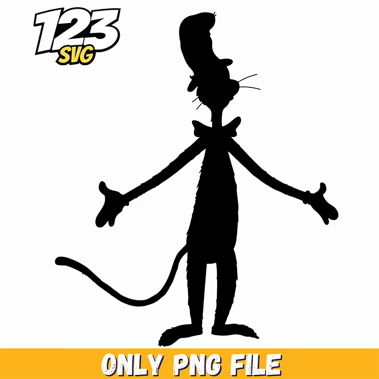 dr seuss character silhouette standing png, dr seuss characters png, dr seuss characters valentine's day png - 123SVG Store