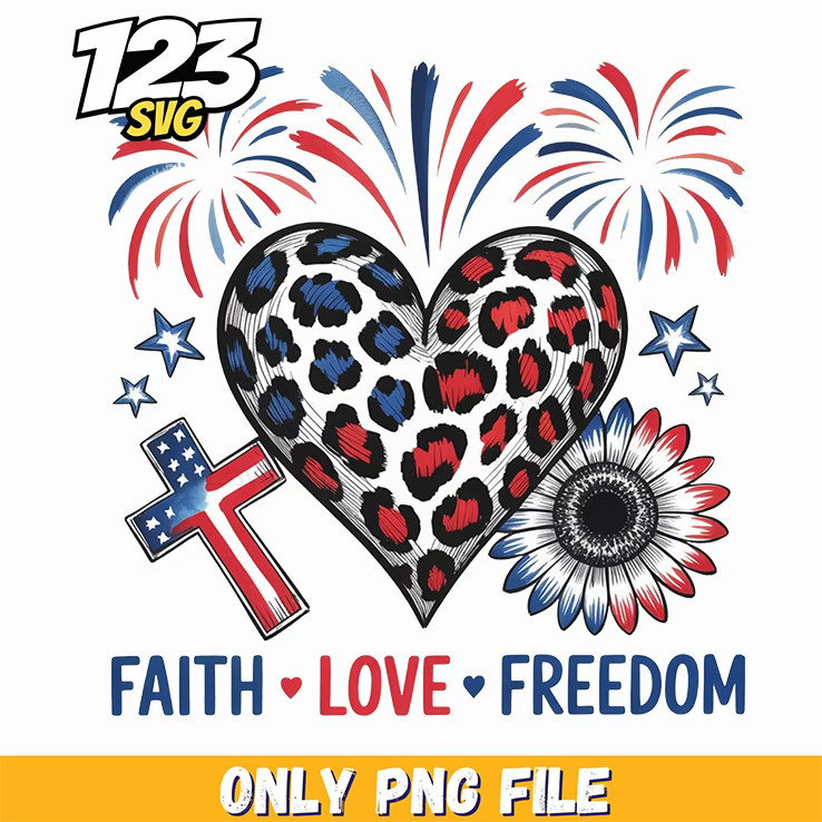faith love freedom cross leopard heart png, true patriot charlie kirk, mama's valentine heart valentine - 123SVG Store