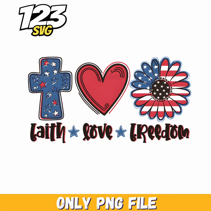 faith love freedom distressed elements cross png, love fighter aesthetic png, freedom a true patriot charlie kirk png - 123SVG Store