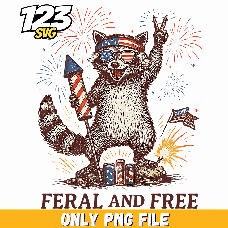 feral and free raccoon vibes png, feral era raccoon, raccoon in my feral era png - 123SVG Store