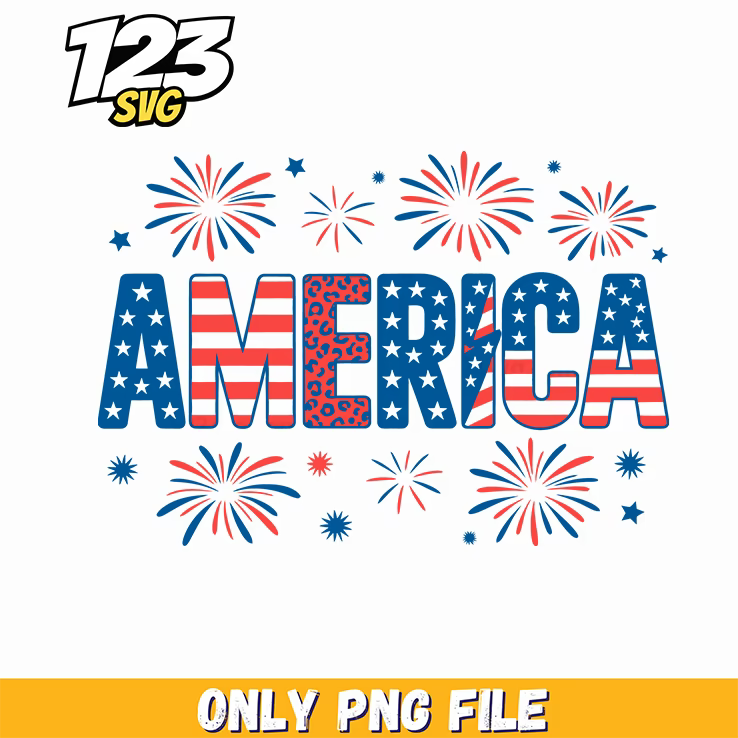 fireworks america png, 4th of july design png, american fireworks png - 123SVG Store