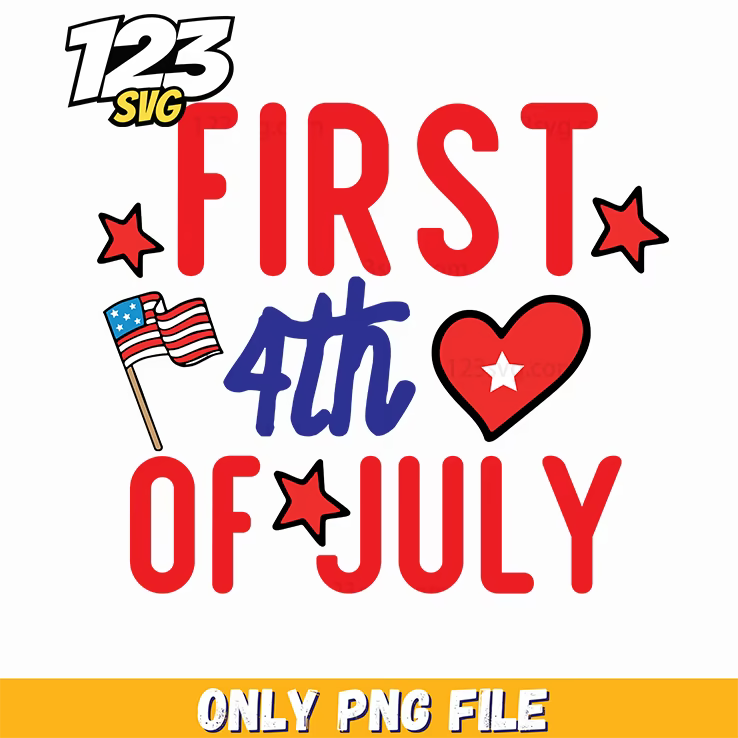 first 4th of july flags heart stars png, red white blue 4th of july flags, 4th of july flags and stars - 123SVG Store