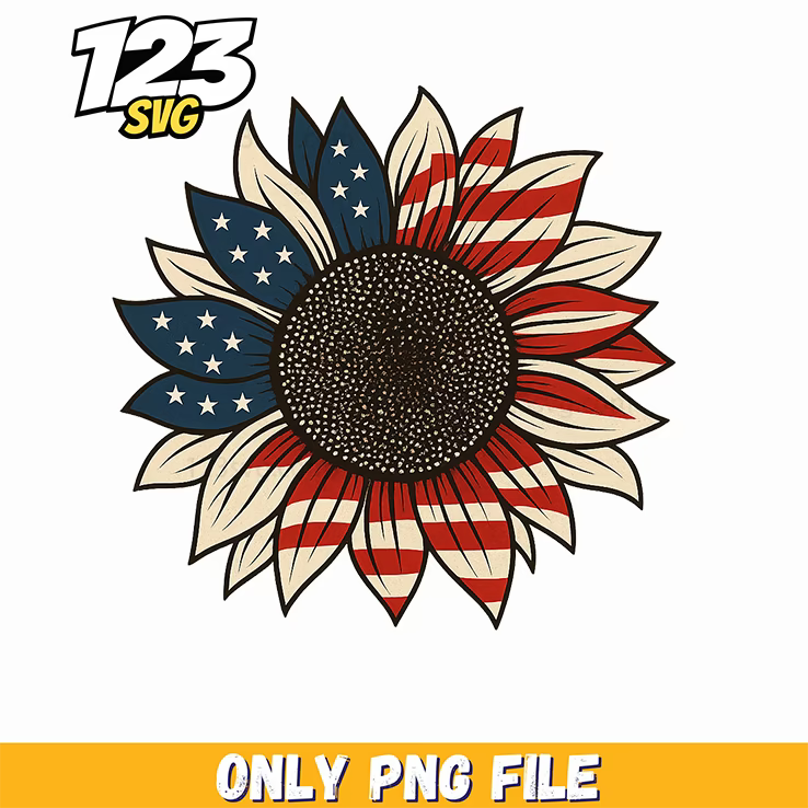 flag sunflower png, sunflower png, american flag sunflower - 123SVG Store
