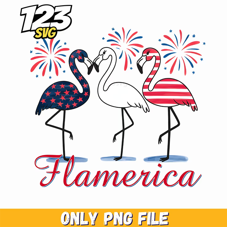 flamerica flamingo fourth of july png, 4th of July Png, Disney 4th of july png - 123SVG Store