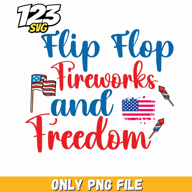 flip flop fireworks and freedom flag us map rocket png, us map with fireworks and flag, fireworks and freedom flag us map rocket - 123SVG Store