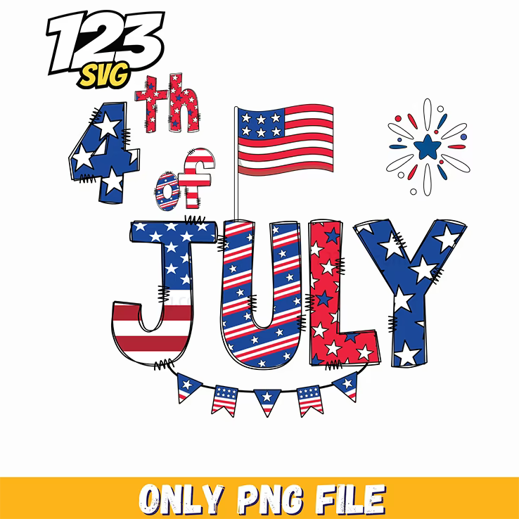 fourth of july alphabet letters png, fourth of july png, 4th of july png - 123SVG Store
