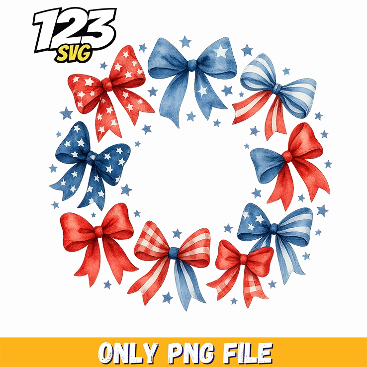 fourth of july bows png, fourth of july bows, usa cherry bow tie png - 123SVG Store