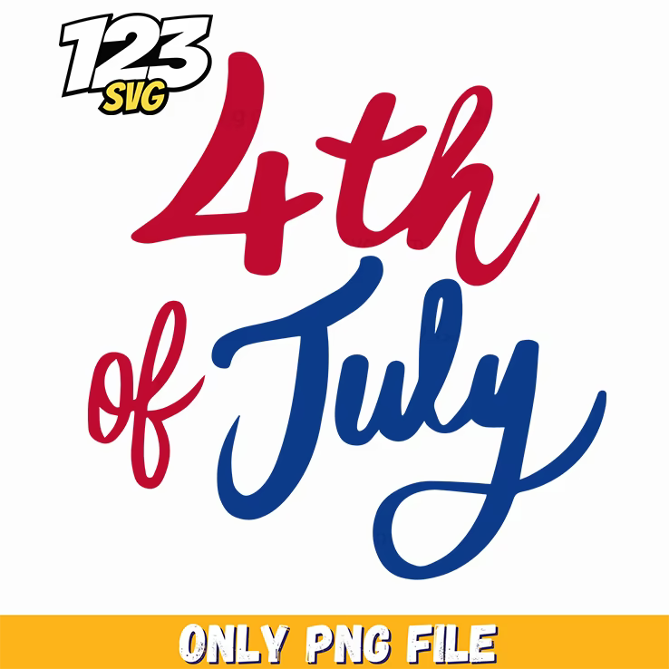 fourth of july classic script png, 4th of July Png, classic boy bands png - 123SVG Store