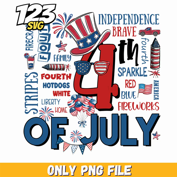fourth of july subway art typography png, 4th of july png, 4th of july png - 123SVG Store