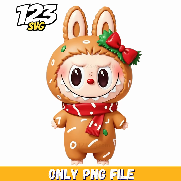 gingerbread christmas bunny png, gingerbread bunny christmas, gingerbread christmas decorations - 123SVG Store