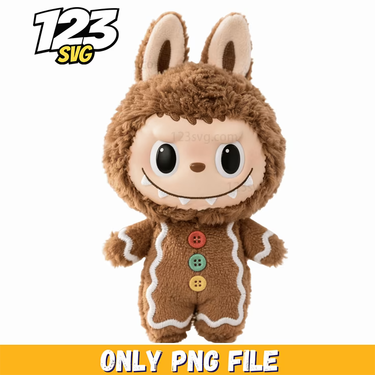 gingerbread labubu png, labubu png, labubu gingerbread png - 123SVG Store