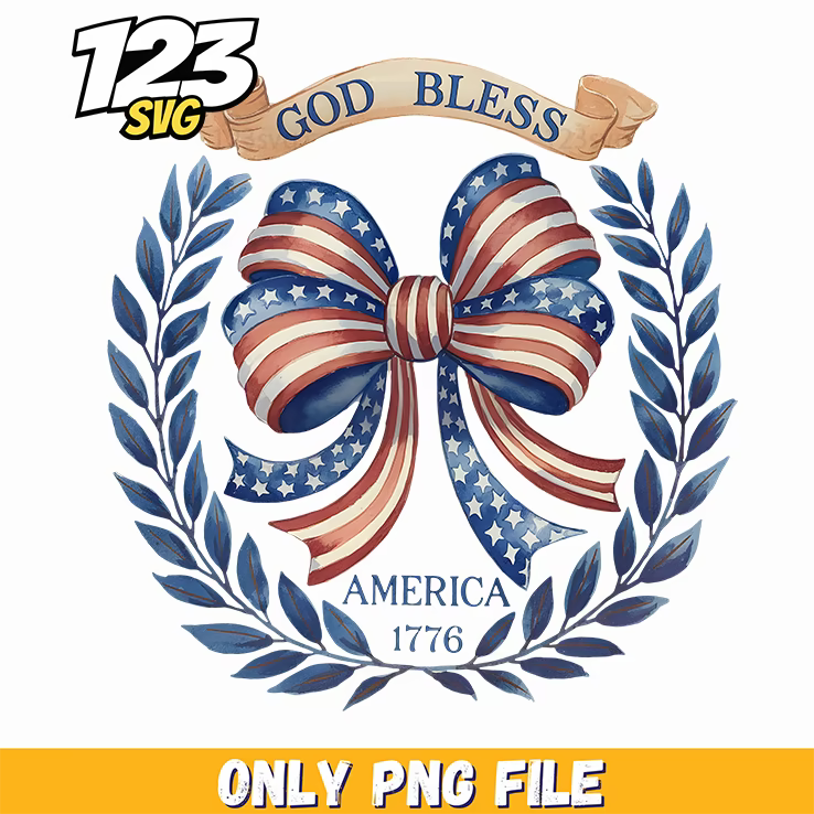 god bless america bow png, patriotic bow clipart, usa bow clipart - 123SVG Store