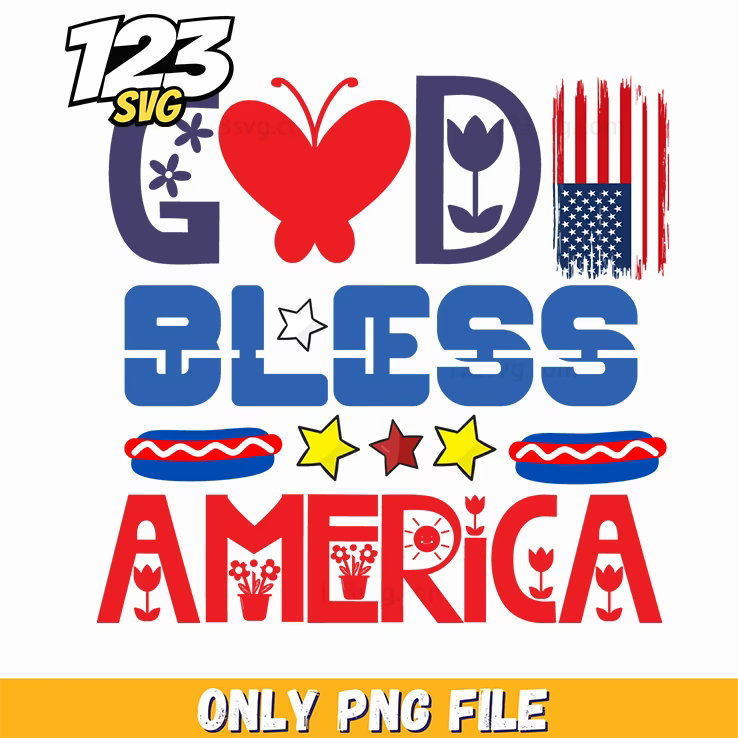 god bless america butterfly us flag png, american flag butterfly png, butterfly american flag clipart - 123SVG Store
