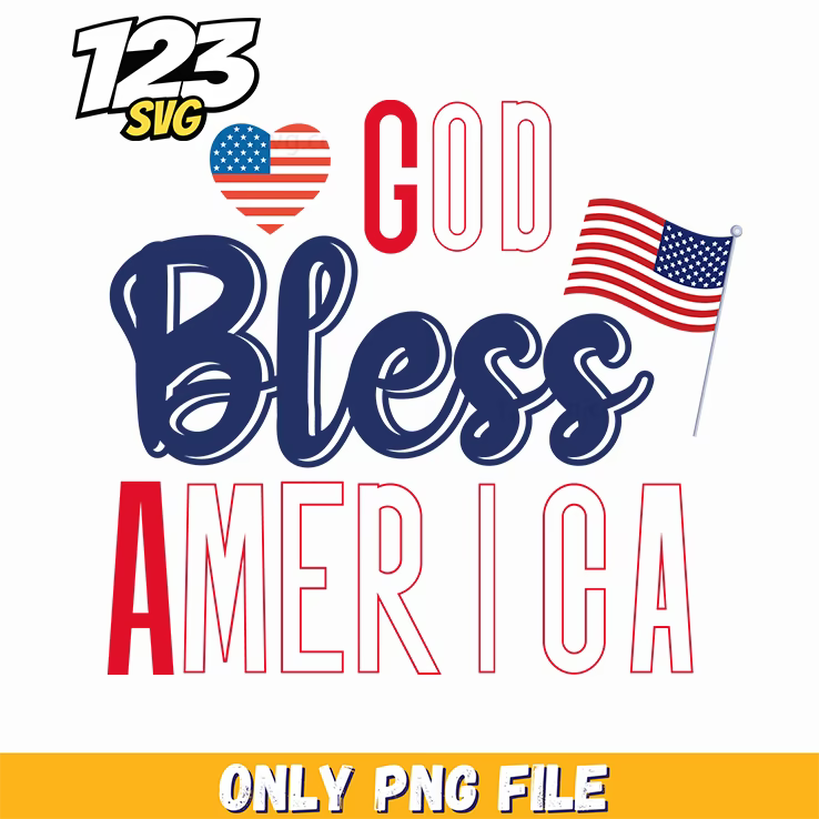 god bless america png, american flag png images, god bless america clipart - 123SVG Store