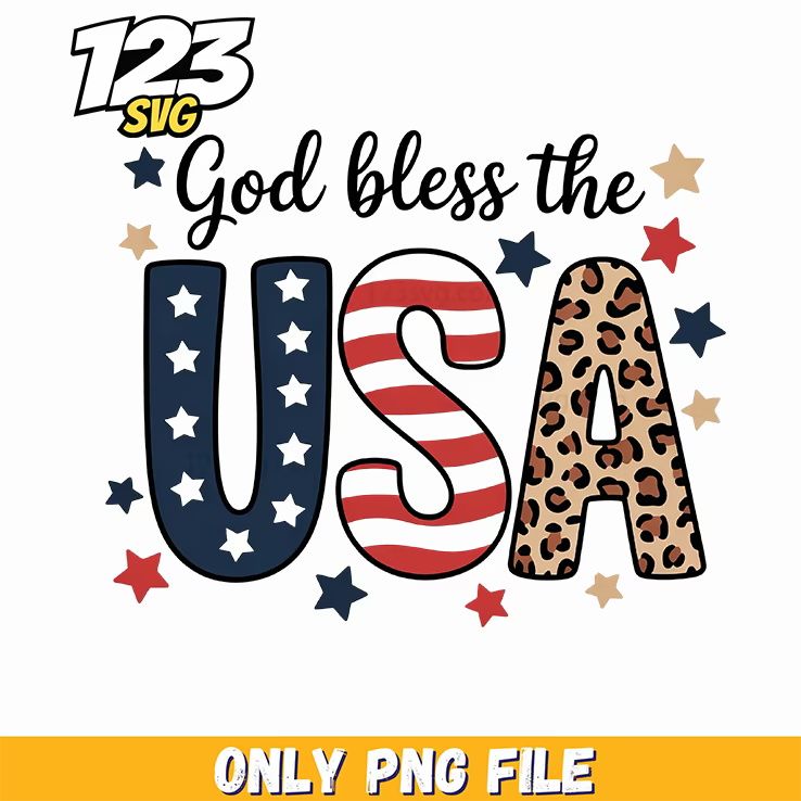 god bless the usa leopard png 2, patriotic leopard png 2, usa leopard silhouette png - 123SVG Store