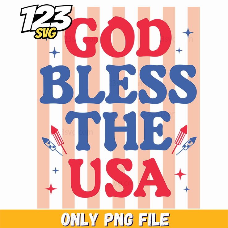 god bless the usa png, patriotic prayer png, usa pride png - 123SVG Store