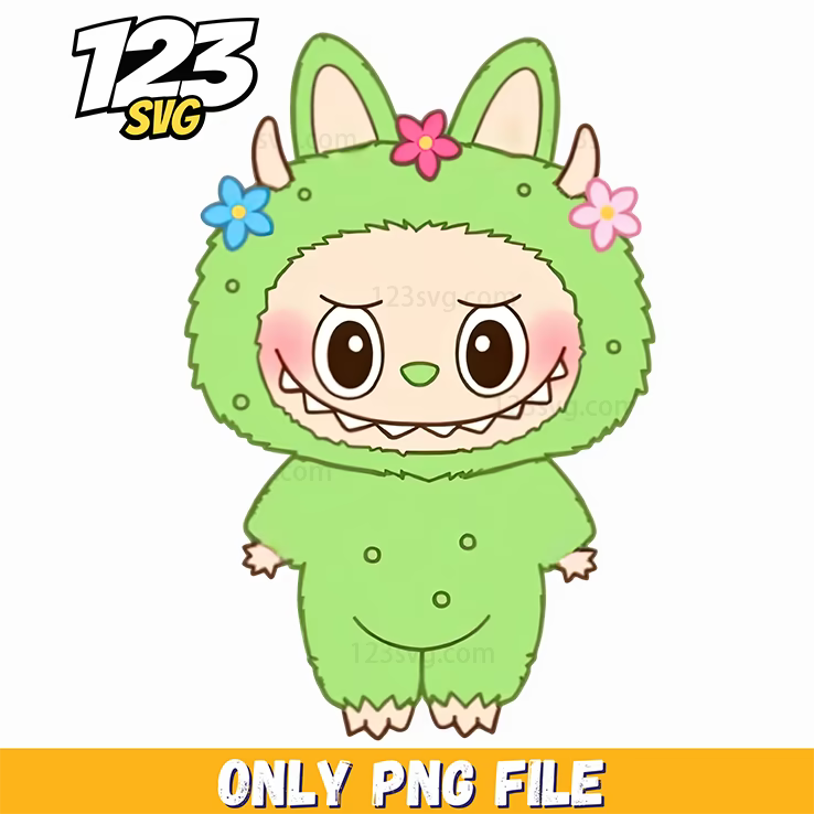 green horn labubu png, labubu png, labubu cartoon png - 123SVG Store