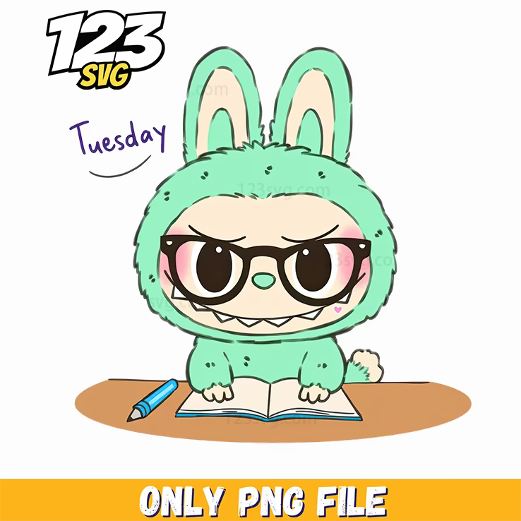 green labubu teacher png, labubu teacher, green labubu - 123SVG Store