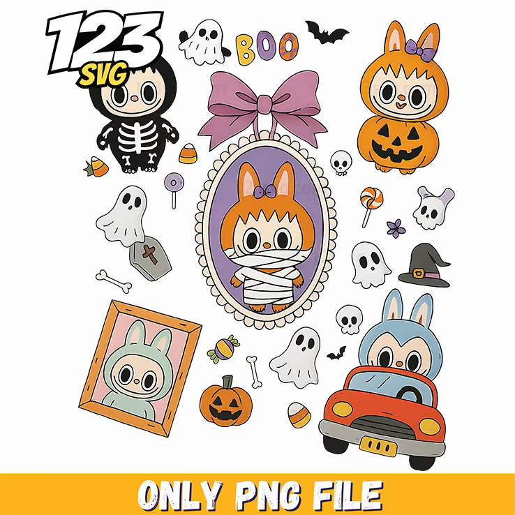 halloween sticker bundle png, halloween stickers for kids, halloween sticker collection - 123SVG Store