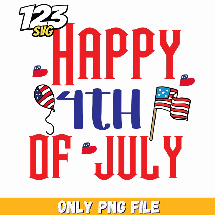 happy 4th of july balloon flags png, july 4th balloon flags, 4th of july balloons - 123SVG Store